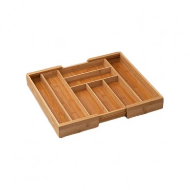 Professionally Used Bamboo Cutlery Utensil Tray Compartment Natural Bamboo Cutlery Tray