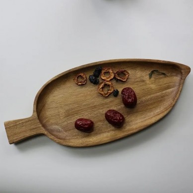 Leaf style Walnut wood server Tray Pizza Tray Walnut wood Tray