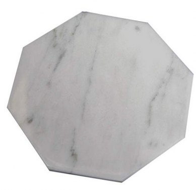 White Marble Stone Coasters Polished Coasters 3,5 inch beskerming tsjin drinkringen