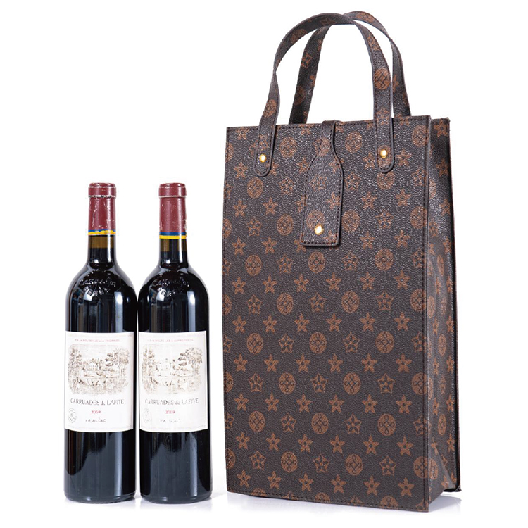 Popular Design for Wooden Wine Gift Box - Hot Selling Sublimation Portable Red Wine Leather Bag Double Bottle Wine Gift Bags For Wine Bottles – Shunstone