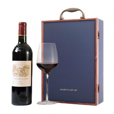 Luxury Blue Leather Wine Bottle Case Double Bottle Wine Storage Gift Boxes With Wine Accessories For Wine Bottle Packing