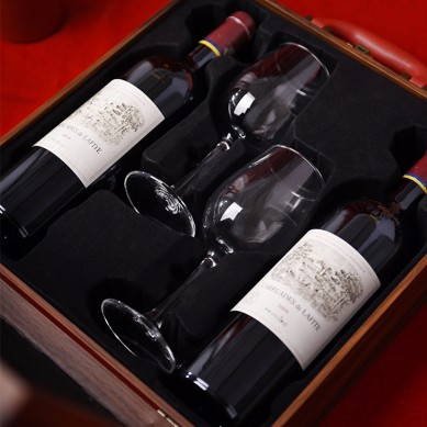 Luxury Gift Set Wine Bottle Glass Packaging Box Portable Leather Wine Gift Boxes Single Bottle One Clear Wine Glass Box