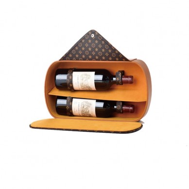 Premium Gift Wine Bottle Packaging Box Portable Leather Wine Gift Boxes Single Bottle Wine Box For Party Christmas