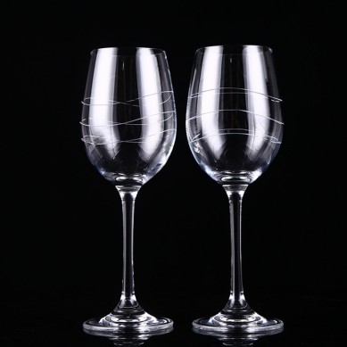 Crystal Stemmed Red Wine Glasses Customize Luxury Goblets 2 Piece Wine Champagne Glass Gift Set For Women And Men