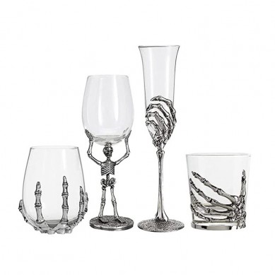 Hot Selling European American Ghost Festival Skeleton Hand Wine Glass Ghost Festival Four-piece Ghost Hand Wine Glass Set