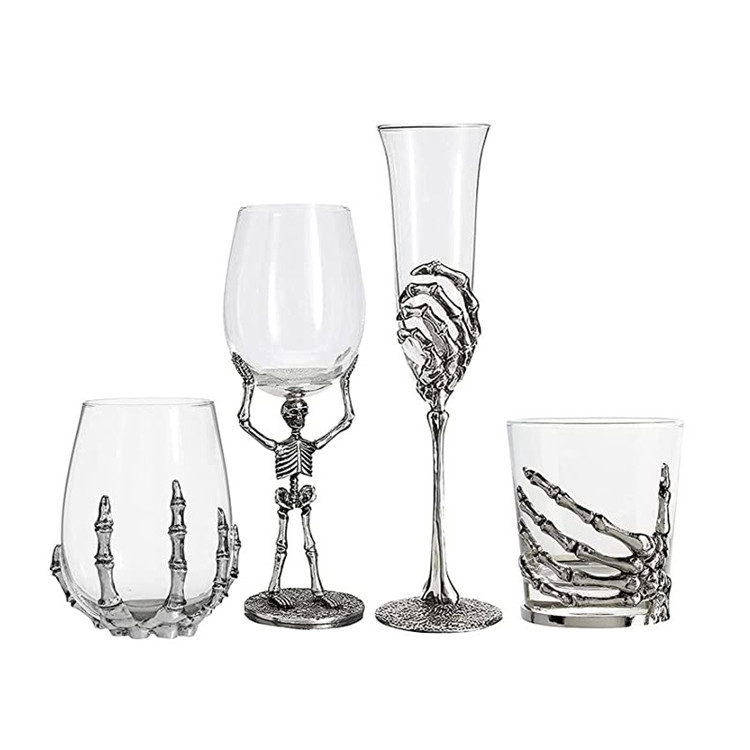New Delivery for Diamond Shape Whiskey Stone - Hot Selling European American Ghost Festival Skeleton Hand Wine Glass Ghost Festival Four-piece Ghost Hand Wine Glass Set – Shunstone