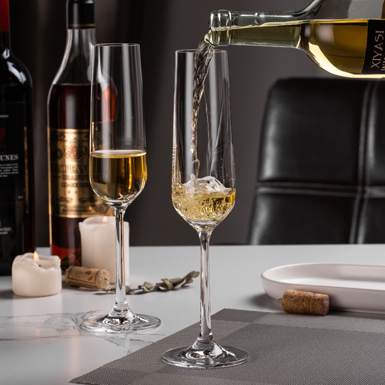 OEM Manufacturer Whisky Glass - Lead-Free Crystal Champagne Glass Steamed White Wine Goblet Sparkling Sweet Wine Glass High-Footed Wine Glass Set For Wedding – Shunstone
