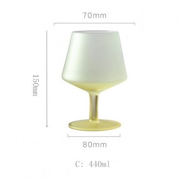 Wholesale Custom Sublimated 145Ml 250Ml 300Ml 440Ml Vintage Gradient Yellow Red Wine Glasses For Birthday Wedding Party