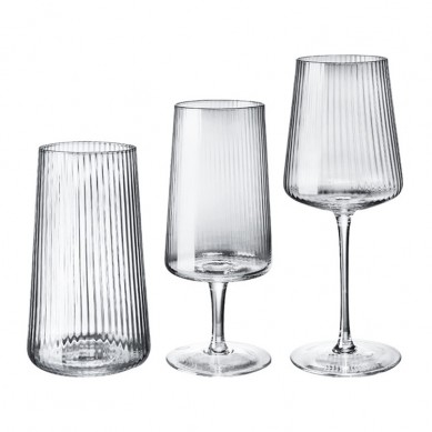 High Quality Luxury Clear Crystal  Wine Goblet Glass White Red Wine Vertical Stripes Embossed Creative Wine Glass Goblet