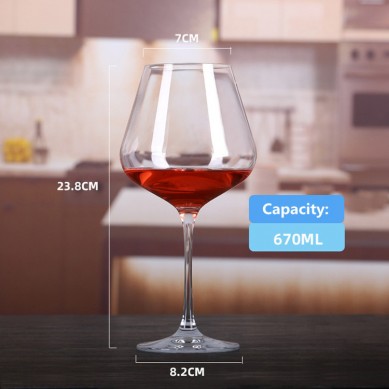 Wholesale High Quality Lead Free Long Stem Transparent White Wine Glass Goblet Red Wine Glass Set For Gifts Bar Restaurant