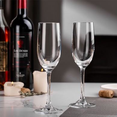 Wholesale Crystal Glass Champagne Flute Glass White Wine Goblet Champagne Glass Sparkling Wine Glasses For Home Restaurant