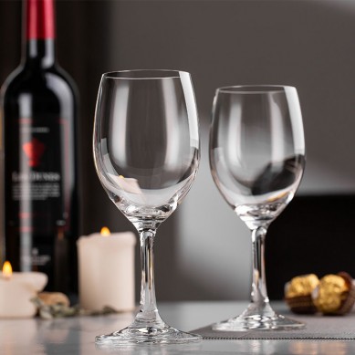 Customized Hand Blown Medium Length Stem Wine Glasses Party Drinking Glassware Red Wine Glass Set Gift Box