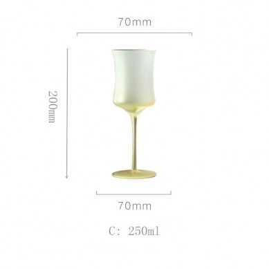 Wholesale Custom Sublimated 145Ml 250Ml 300Ml 440Ml Vintage Gradient Yellow Red Wine Glasses For Birthday Wedding Party