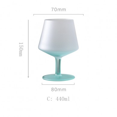 Wholesale Vintage Gradient Mint Green Wine Glasses Set 145Ml 250Ml 300Ml 440Ml For Wine Ice Cream Dessert