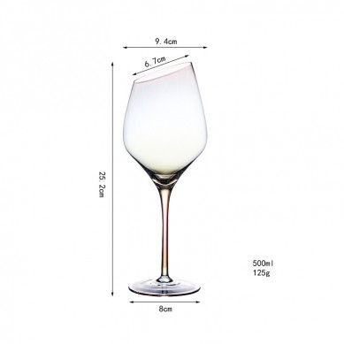 Colorful Ion Plating Glasses Whisky Glass Wine Cup Long Stem Wine Glasses Goblet Bevel Champagne Glass Home Bar Restaurants