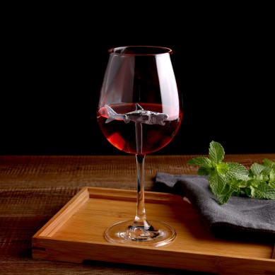 Creative Shark Clear Glass Wine Goblet High Borosilicate Glassware Long Stem Red Wine Glass For Bar Restaurant Home