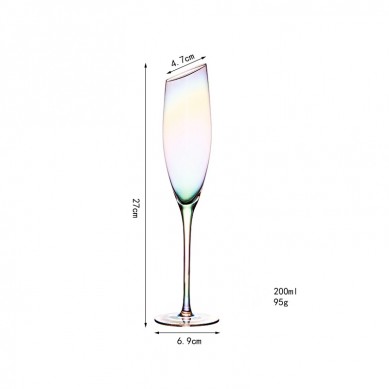 Colorful Ion Plating Glasses Whisky Glass Wine Cup Long Stem Wine Glasses Goblet Bevel Champagne Glass Home Bar Restaurants