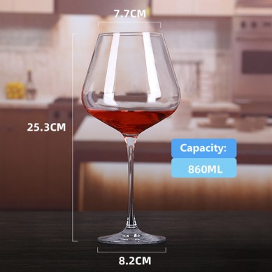 Wholesale High Quality Lead Free Long Stem Transparent White Wine Glass Goblet Red Wine Glass Set For Gifts Bar Restaurant