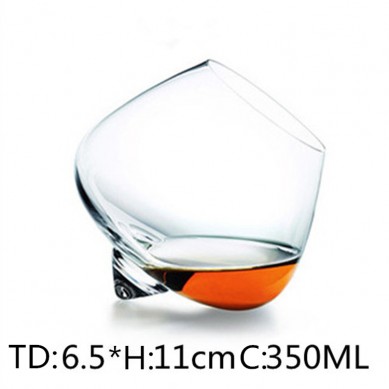 Wholesale Creative Personality Whiskey Tumbler Wine Glass Stemless Red Wine Glass Crystal Rotating Glass