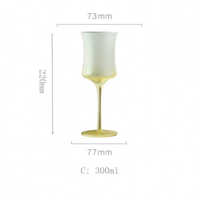 Wholesale Custom Sublimated 145Ml 250Ml 300Ml 440Ml Vintage Gradient Yellow Red Wine Glasses For Birthday Wedding Party