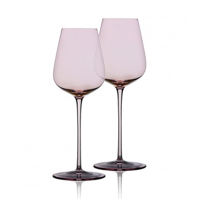 Hot Selling Customize Design 770Ml Luxury High Value Handmade Crystal Goblet Pink Wine Glass Cup For Home Party