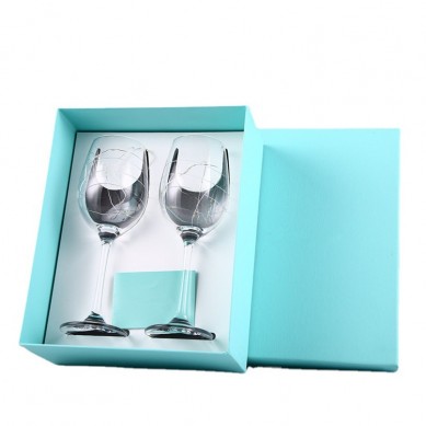Crystal Stemmed Red Wine Glasses Customize Luxury Goblets 2 Piece Wine Champagne Glass Gift Set For Women And Men