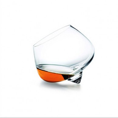 Wholesale Creative Personality Whiskey Tumbler Wine Glass Stemless Red Wine Glass Crystal Rotating Glass