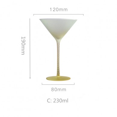 Wholesale Custom Sublimated 145Ml 250Ml 300Ml 440Ml Vintage Gradient Yellow Red Wine Glasses For Birthday Wedding Party