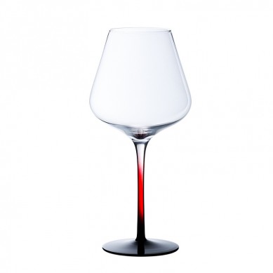 German Modern Lead Free Crystal Goblet Red Wine Glass Handmade Gradient Colored Stem Burgundy Bordeaux Wine Glass Household