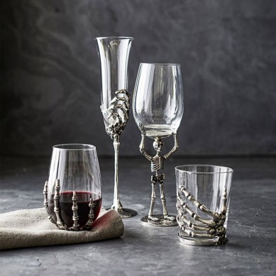 Hot Selling European American Ghost Festival Skeleton Hand Wine Glass Ghost Festival Four-piece Ghost Hand Wine Glass Set