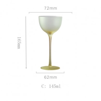 Wholesale Custom Sublimated 145Ml 250Ml 300Ml 440Ml Vintage Gradient Yellow Red Wine Glasses For Birthday Wedding Party