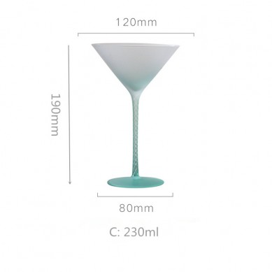 Wholesale Vintage Gradient Mint Green Wine Glasses Set 145Ml 250Ml 300Ml 440Ml For Wine Ice Cream Dessert