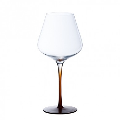 German Modern Lead Free Crystal Goblet Red Wine Glass Handmade Gradient Colored Stem Burgundy Bordeaux Wine Glass Household