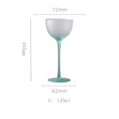 Wholesale Vintage Gradient Mint Green Wine Glasses Set 145Ml 250Ml 300Ml 440Ml For Wine Ice Cream Dessert