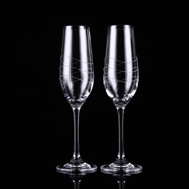 Crystal Stemmed Red Wine Glasses Customize Luxury Goblets 2 Piece Wine Champagne Glass Gift Set For Women And Men