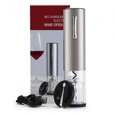 Hot Selling Automatic Corkscrew Electric Wine Bottle Opener Rechargeable Electric Wine Bottle Opener With Foil Cutter
