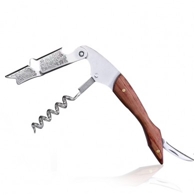 Senior Personality All-In-One Rosewood Handle Wine Corkscrew Wine Foil Cutter Corkscrew Wine Opener Gift Set
