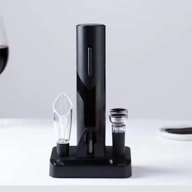 Popular ABS PC Automatic Bottle Opener Electric Wine Opener Battery Operated Electric Wine Bottle Opener Wholesale Gift Set With Base