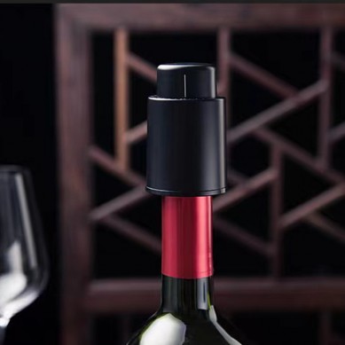 Black Food Grade Silicone ABS Hand Press Manual Pump Red Wine Topper Stoppers Vacuum Sealed Wine Bottle Stopper