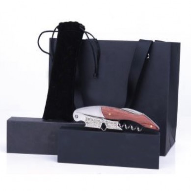 Senior Personality All-In-One Rosewood Handle Wine Corkscrew Wine Foil Cutter Corkscrew Wine Opener Gift Set