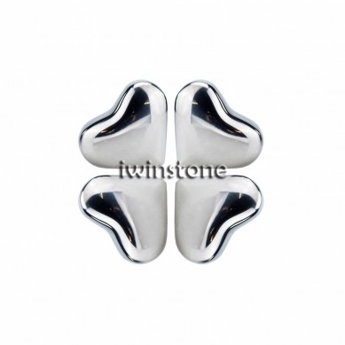Unique Shape Whiskey Stones Reusable Ice Cube Hot Selling Amazon Bar Accessories Stainless Steel Heart Shape Whiskey Stones Wine