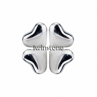 Unique Shape Whiskey Stones Reusable Ice Cube Hot Selling Amazon Bar Accessories Stainless Steel Heart Shape Whiskey Stones Wine