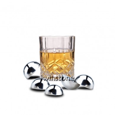 Hotselling Circle Stainless Steel Whiskey Stones with Engraved Logo