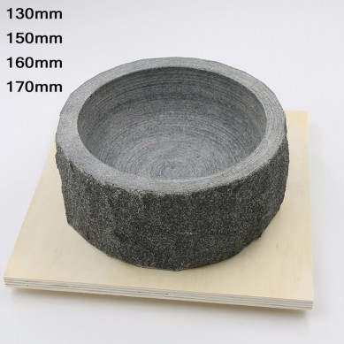 Natural Face Stone Bowl Korean Mixed Rice Stone Pot Barbecue Stone Plate 17cm