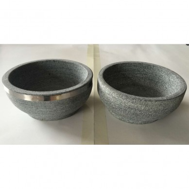 Production of Stone Bowl Mixing Pot Barbecue Stone Plate Barbecue Furnace