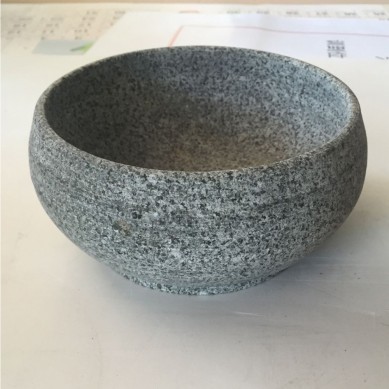 Production of Round Stone Bowl Drum shaped Stone Bowl Stone Pot Mix Rice Barbecue Plate 18cm