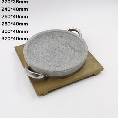 Korean Stone Roast Pan  Mix Rice Stone Bowl  Processing Barbecue Stone Plate