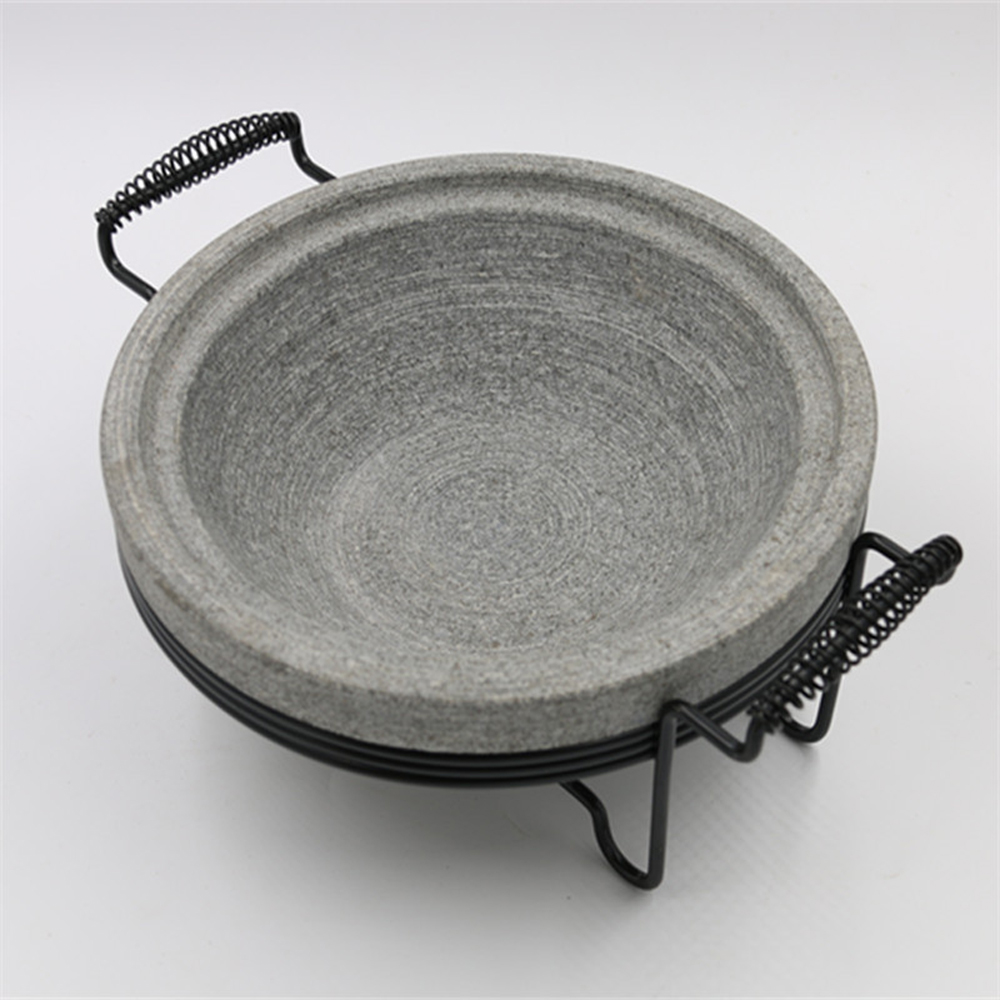 Good quality Granite Cooking Stone - Stone pot with rice grilled meatstone bowl 26 cm – Shunstone