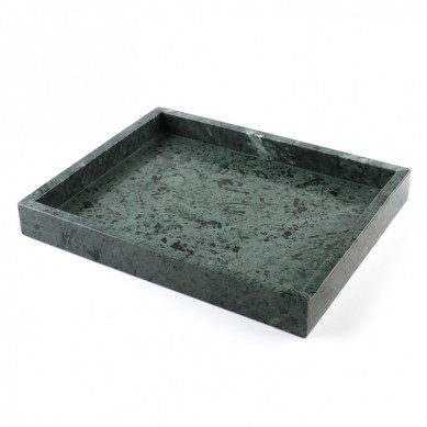Creative Home Deluxe Natural Green Marble Stone Vanity Towel Tray