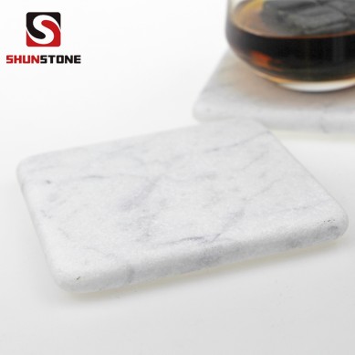 SHUNSTONE square coaster in carrara marble material